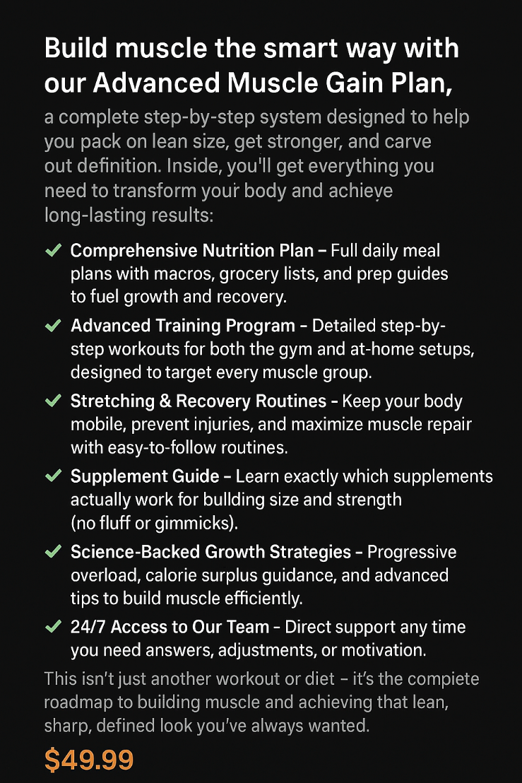 Advanced Muscle Gain Plan
